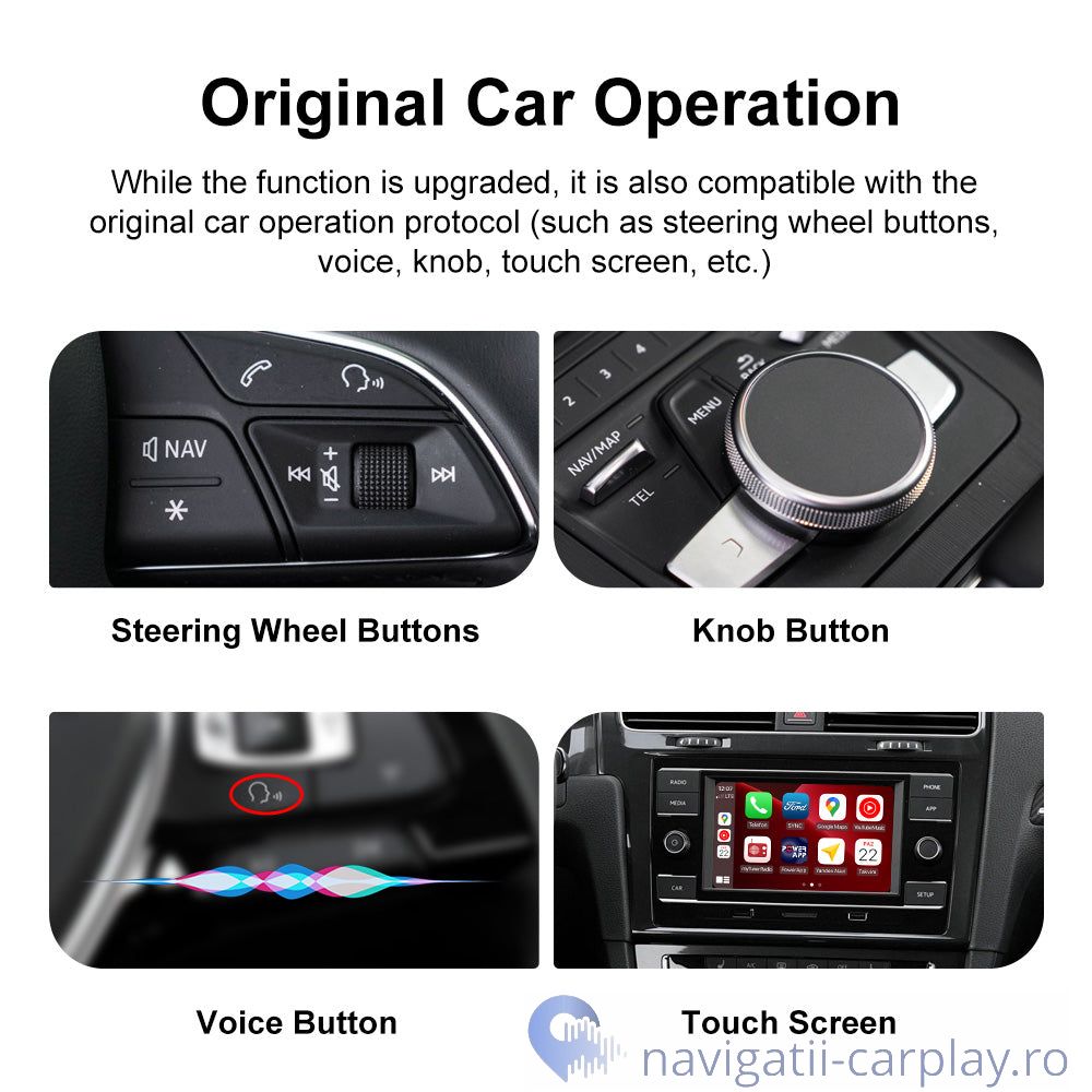 AI BOX Apple Carplay Android Auto wireless si unitate Android 8GB RAM