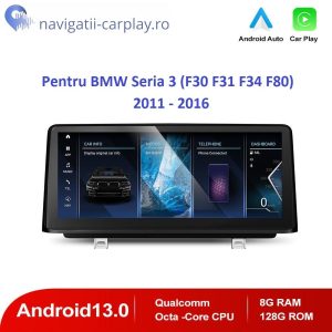 Navigatie Android 8GB RAM ecran QLED Touchscreen BMW F30 F31 F80