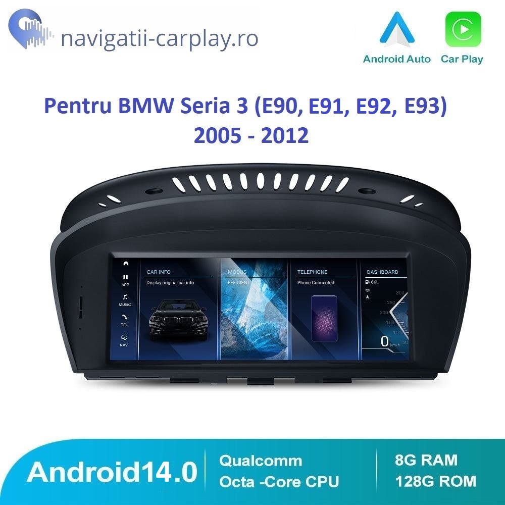 Navigatie-Dedicată-Android-8GB-pentru BMW-E60-E90-CCC-CIC Wireless-Carplay