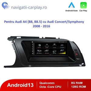 Navigație dedicată Android Audi A4 A5 Q5 B8 B8.5 Audi Concert Symphony
