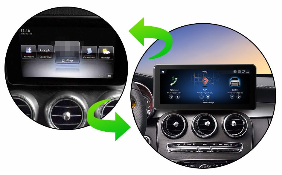 Navigație dedicată Android Mercedes-Benz NTG5 A CLA GLA B C GLC x253