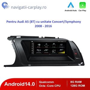 Navigație dedicată Android pentru Audi A5 Q5 B8 B8.5 cu Audi Concert Symphony
