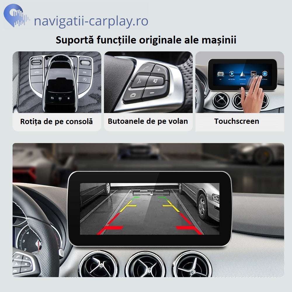 Compatibilitate Ecran dedicat cu Apple CarPlay și Android Auto Wireless pentru Mercedes-Benz A, B, CLA, GLA, C, GLC, CLS, S, G, E cu unitate NTG 5