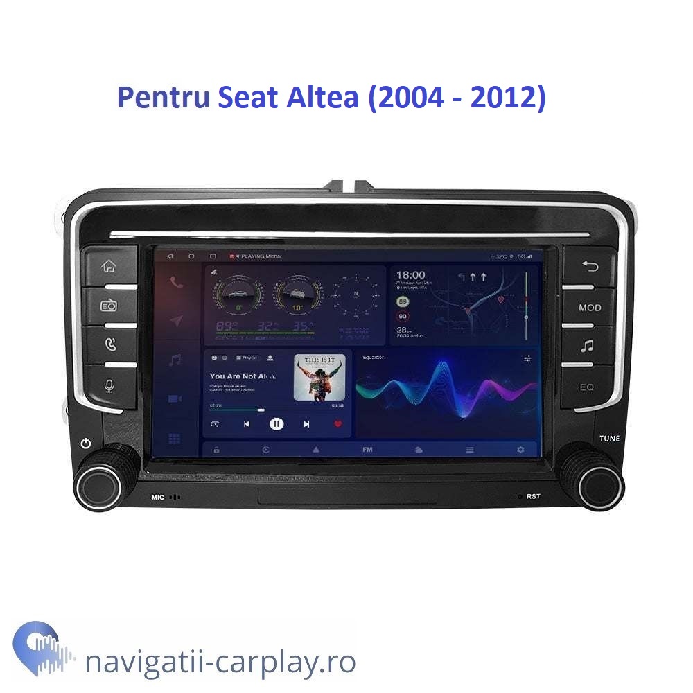 Display Navigație dedicată Android Seat Altea 7Inch 6GB RAM