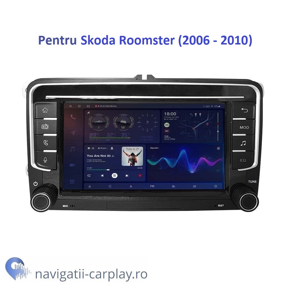 Display Navigație dedicată Android Skoda Roomster 7Inch 6GB RAM