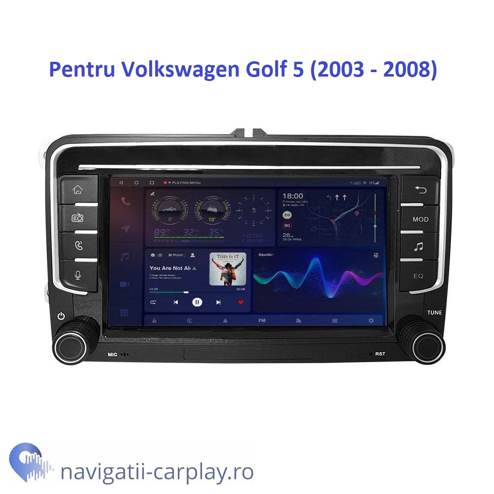 Display Navigație dedicată Android Volkswagen Golf 5 7Inch 6GB RAM