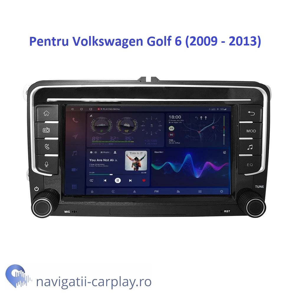 Display Navigație dedicată Android Volkswagen Golf 6 7Inch 6GB RAM