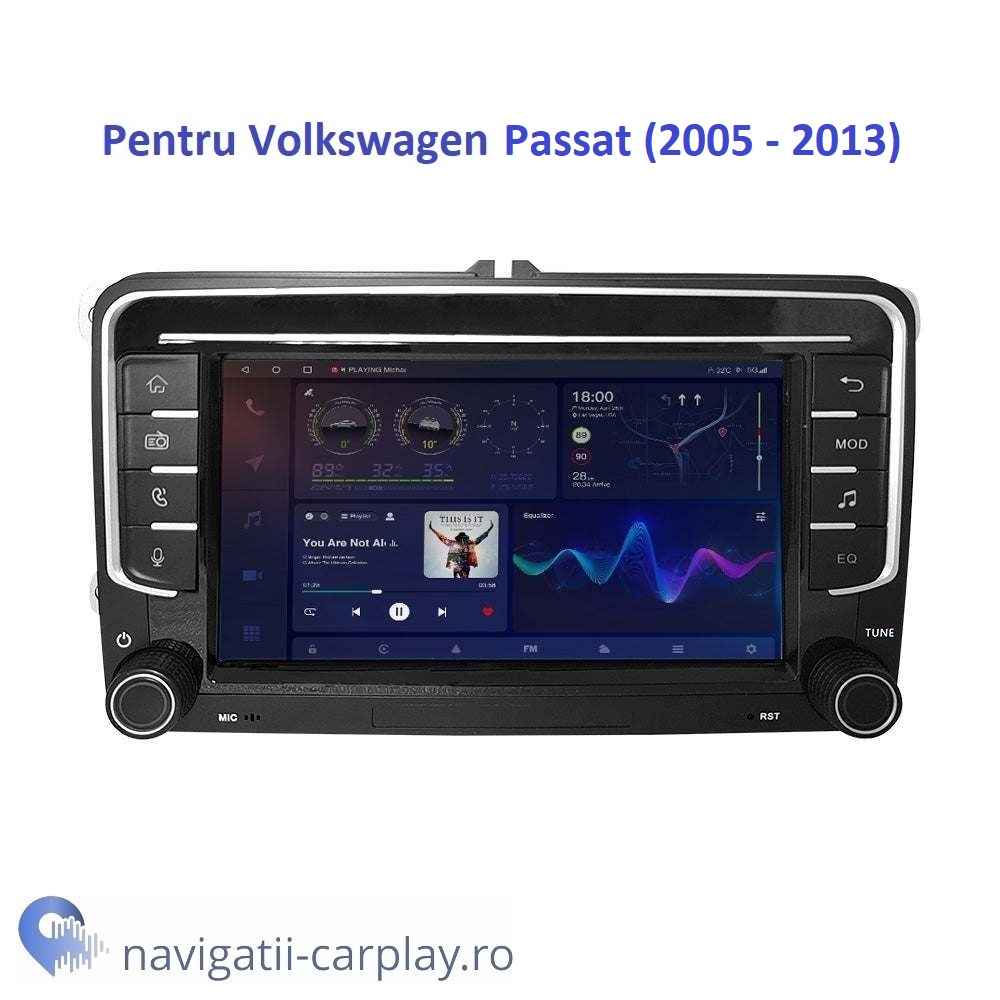Display Navigație dedicată Android Volkswagen Passat 7Inch 6GB RAM