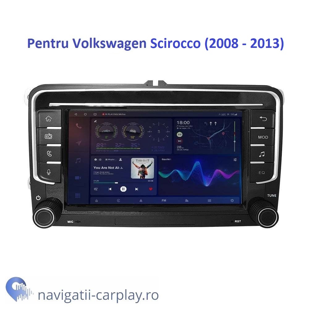 Display Navigație dedicată Android Volkswagen Scirocco 7Inch 6GB RAM