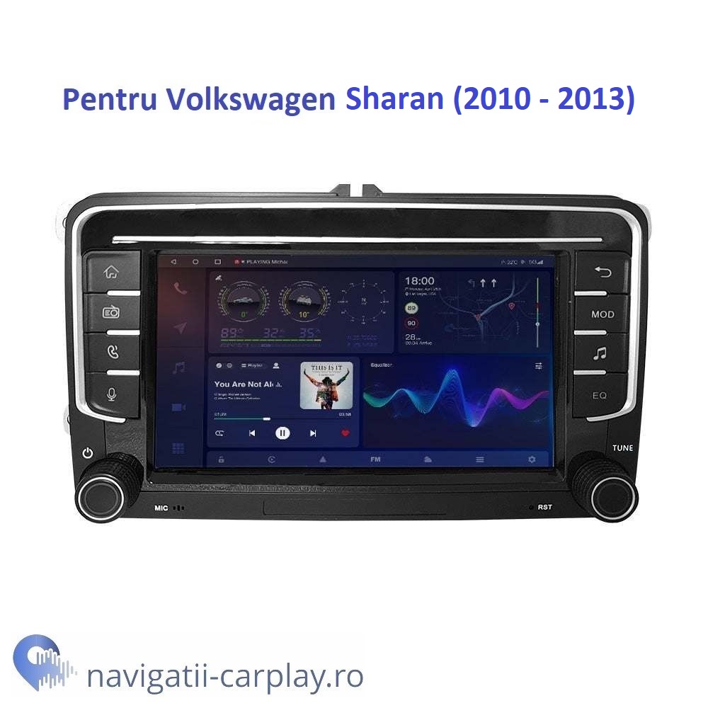 Display Navigație dedicată Android Volkswagen Sharan 7Inch 6GB RAM