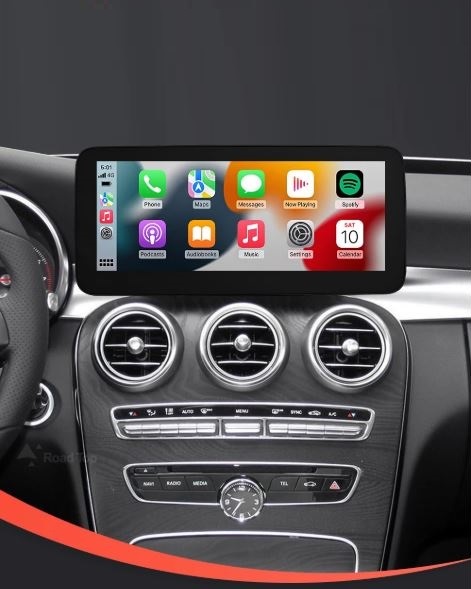 Ecran dedicat cu Apple CarPlay și Android Auto Wireless pentru Mercedes-Benz GLC X253 C Class W205 cu unitate NTG 5