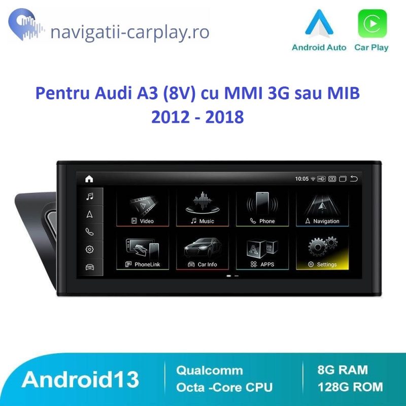Navigație dedicată Android Audi A3 8V