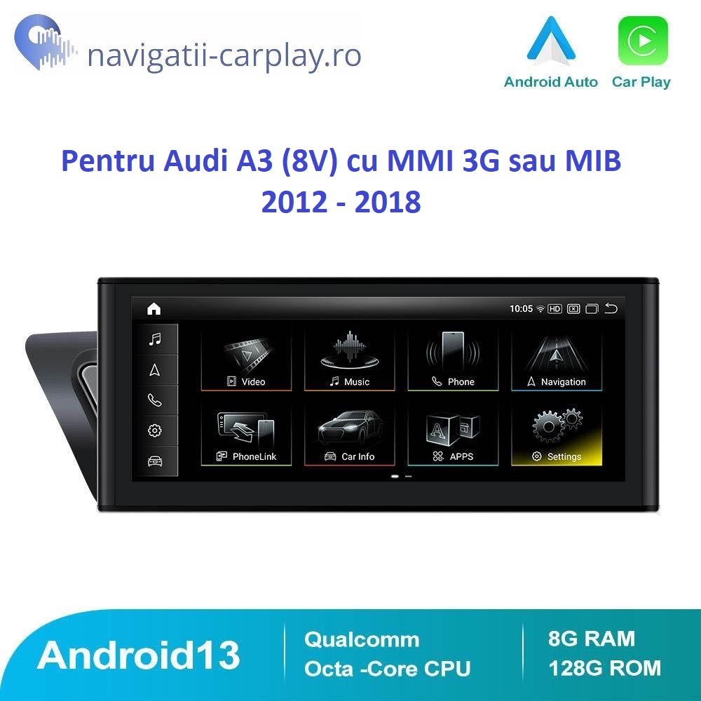 Navigație dedicată Android Audi A3 8V