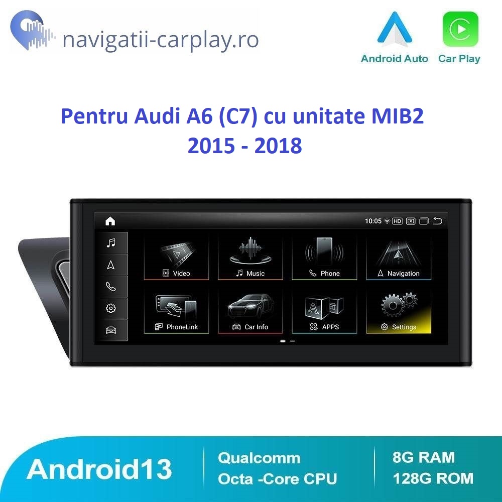 Navigație dedicată Android Audi A6 C7 MIB2