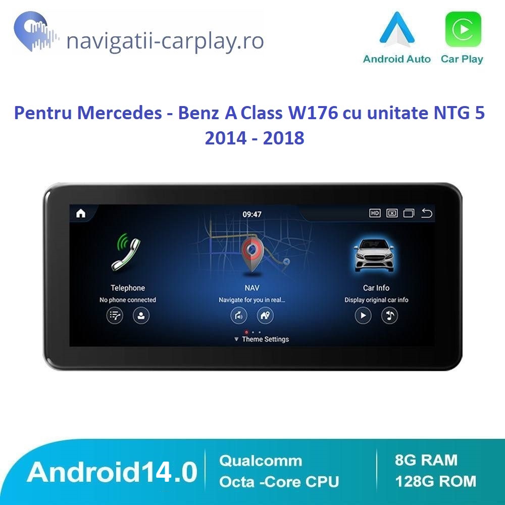Navigație dedicată Android Mercedes-Benz A Class W176 cu NTG5