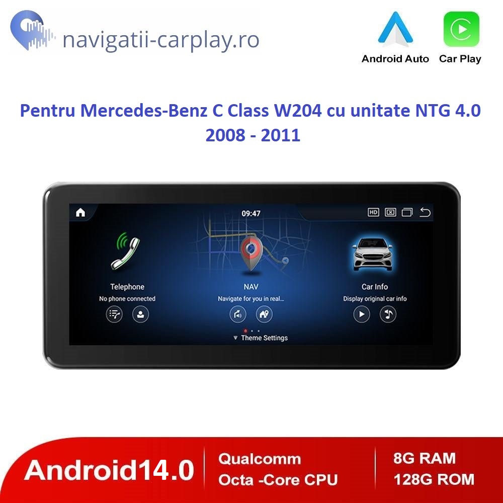 Navigație dedicată Android Mercedes-Benz unitate NTG4 C Class W204