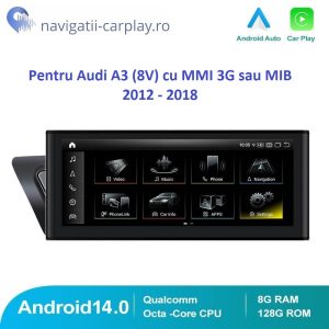 Navigație dedicată Android pentru Audi A3 8V