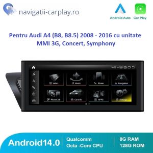 Navigație dedicată Android pentru Audi A4 B8 B8.5