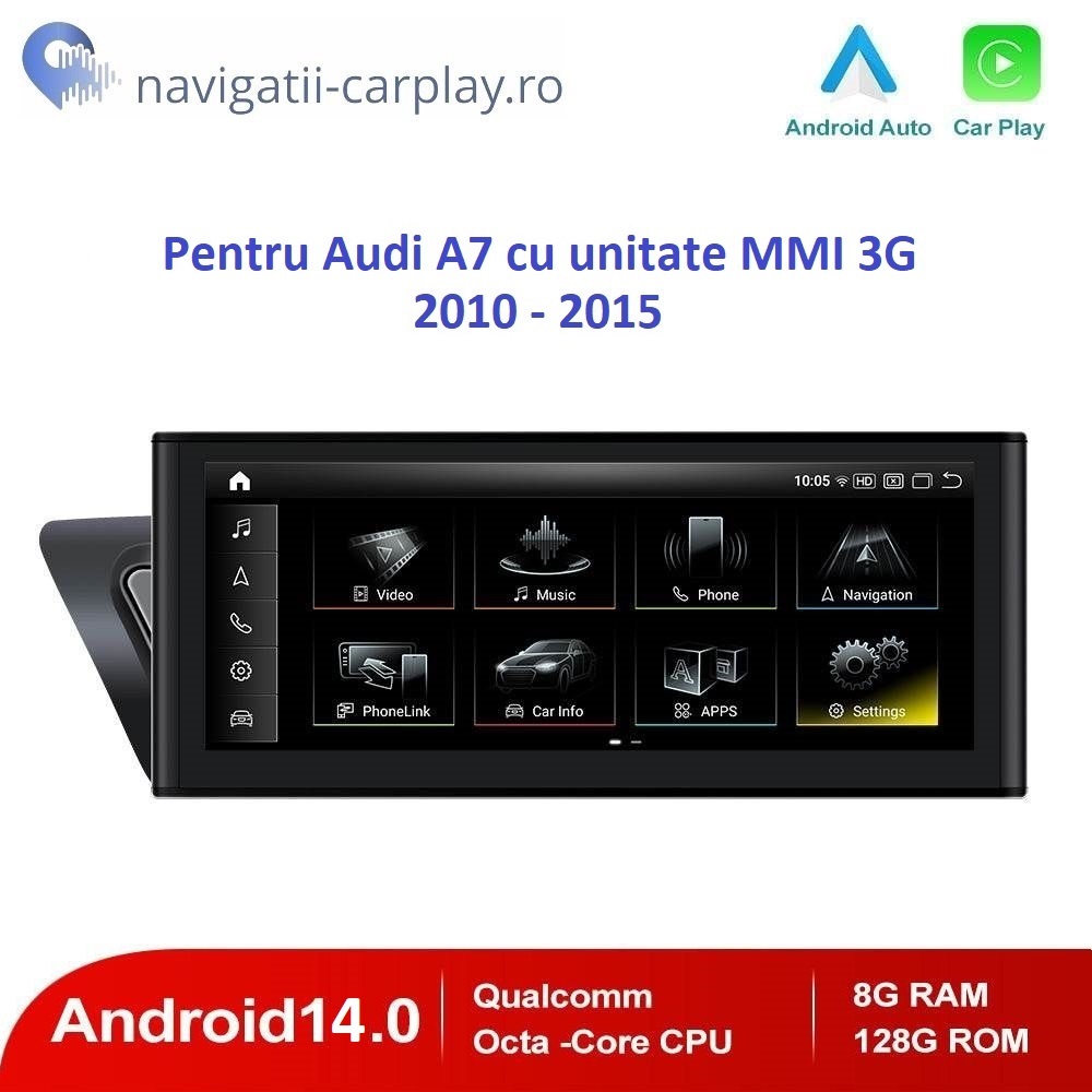 Navigație dedicată Android pentru Audi A7 MMI 3G