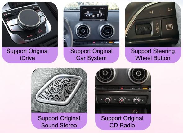 compatibilitate butoane navigatie android audi A3 8V