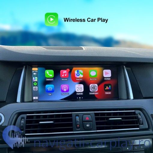 Carplay Ecran dedicat cu Apple CarPlay și Android Auto Wireless pentru BMW cu unitate CIC si NBT F10