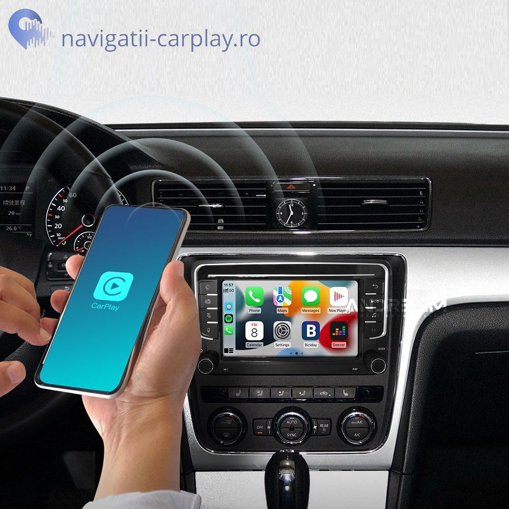 Conectivitate Ecran dedicat 7inch cu Apple CarPlay și Android Auto Wireless pentru Volkswagen Skoda Seat