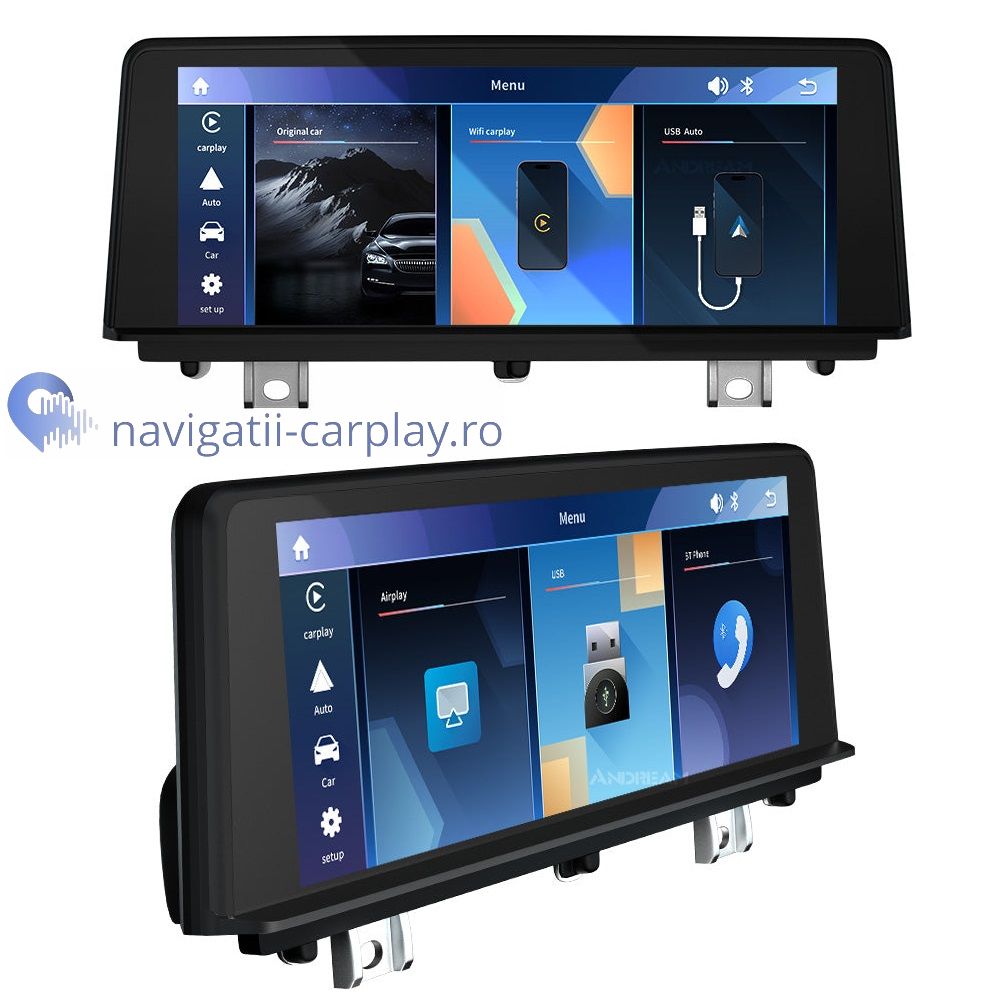 Ecran cu Apple CarPlay și Android Auto Wireless pentru BMW F20 F21 F22 F23 cu unitate CIC NBT sau EVO