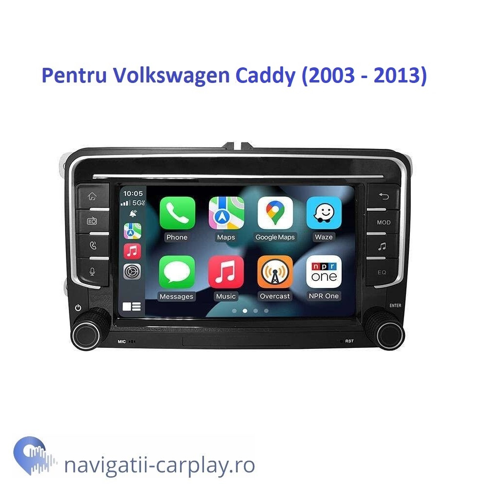 Ecran dedicat 7inch cu Apple CarPlay și Android Auto Wireless pentru Volkswagen Caddy