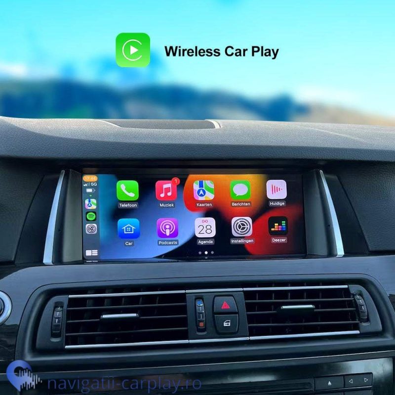 Ecran dedicat Apple CarPlay și Android Auto Wireless pentru BMW cu unitate CIC si NBT