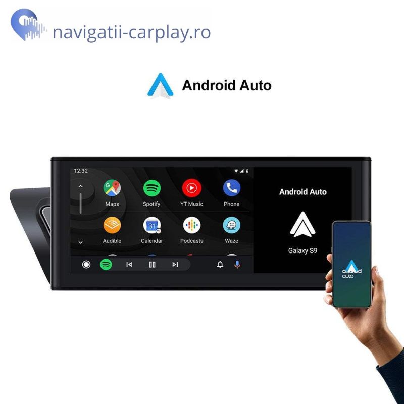 Ecran dedicat cu Apple CarPlay și Android Auto Wireless pentru Audi A1 A3 Q3 A4 A5 A6 A7 Q5 Q7