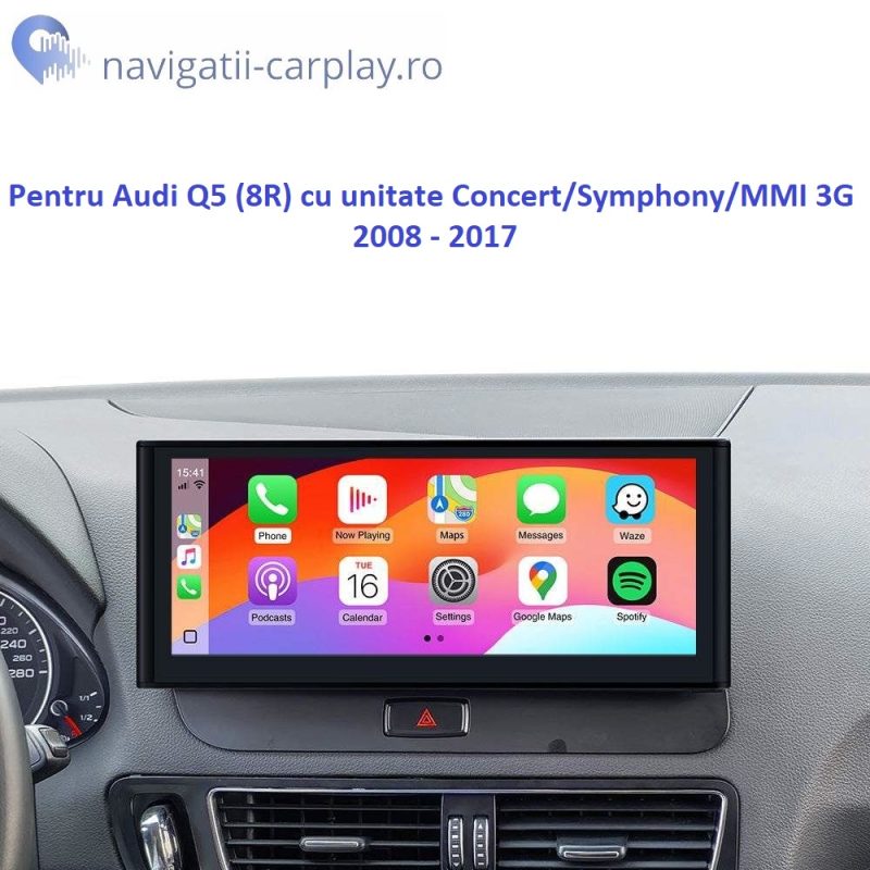 Ecran dedicat cu Apple CarPlay și Android Auto Wireless pentru Audi Q5