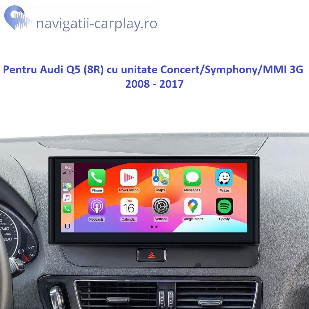 Ecran dedicat cu Apple CarPlay și Android Auto Wireless pentru Audi Q5