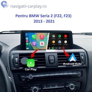 Ecran dedicat cu Apple CarPlay și Android Auto Wireless pentru BMW F22 F23 cu unitate NBT sau EVO