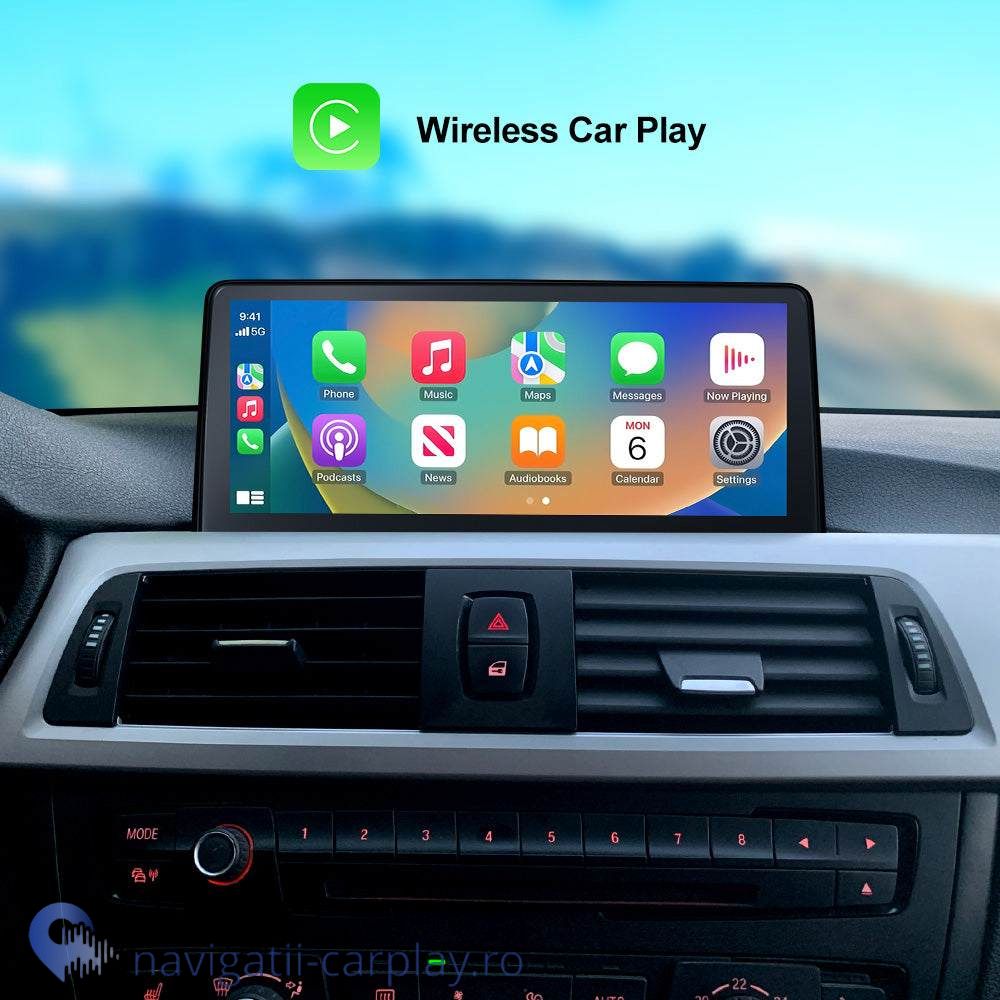 Ecran dedicat cu Apple CarPlay și Android Auto Wireless pentru BMW F30 F31 F34 cu unitate CIC NBT sau EVO