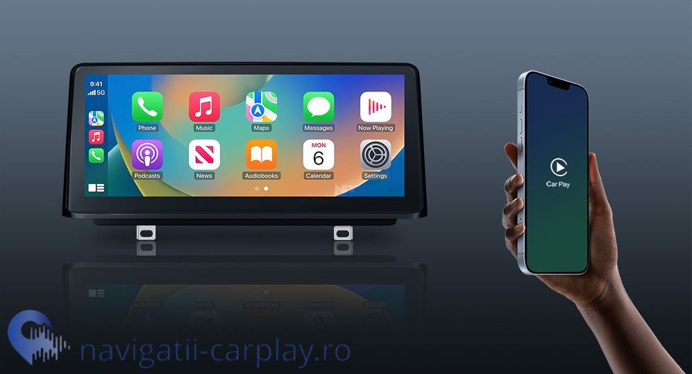 Ecran dedicat cu Apple CarPlay și Android Auto Wireless pentru BMW F30 F31 F34 cu unitate CIC NBT sau NBT EVO
