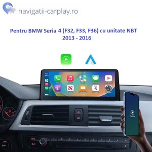 Ecran dedicat cu Apple CarPlay și Android Auto Wireless pentru BMW F32 F33 F36 cu unitate NBT