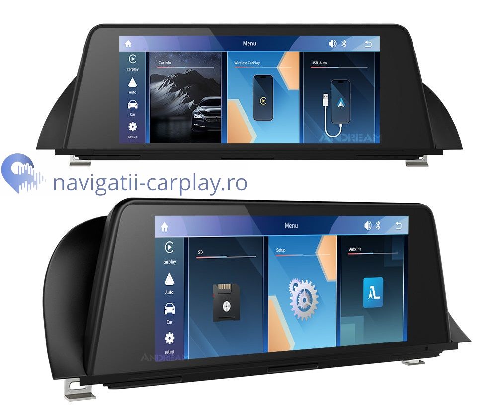 Ecran dedicat cu Apple CarPlay și Android Auto Wireless pentru BMW cu unitate CIC si NBT F10 F11 F07