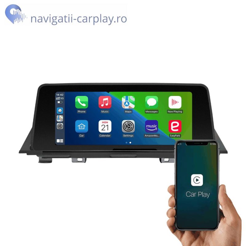 Ecran tableta dedicat cu Apple CarPlay și Android Auto Wireless pentru BMW F10 F11 F07 cu unitate CIC si NBT