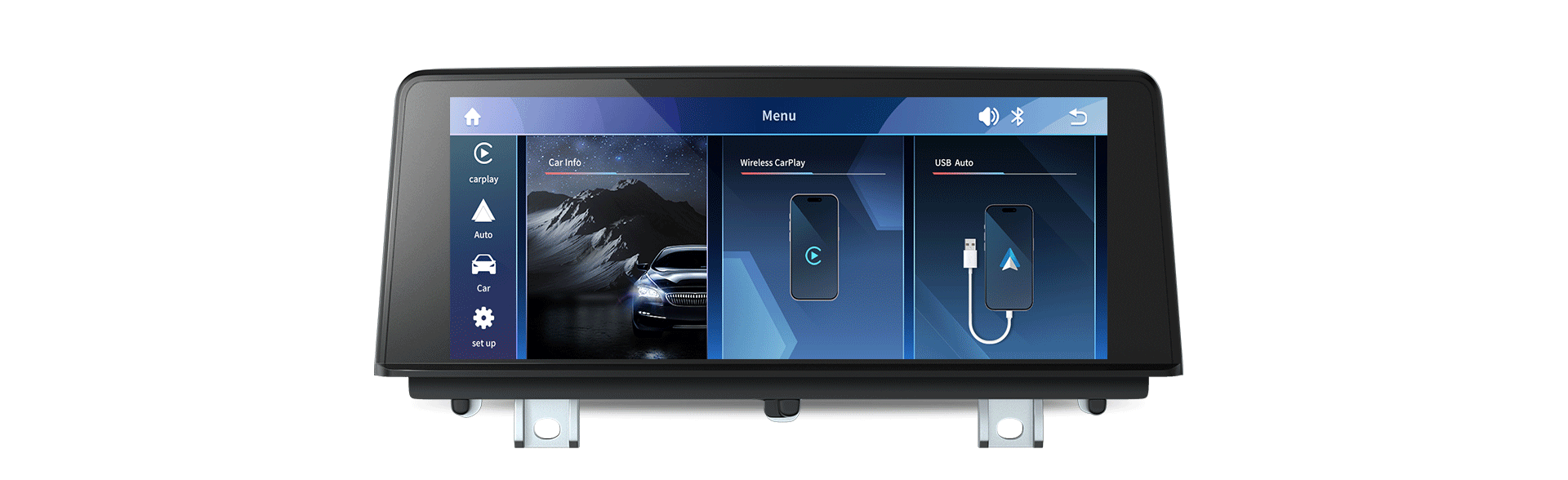 Ecran dedicat cu Apple CarPlay și Android Auto Wireless pentru BMW F30 F31 F34 cu CIC NBT sau EVO