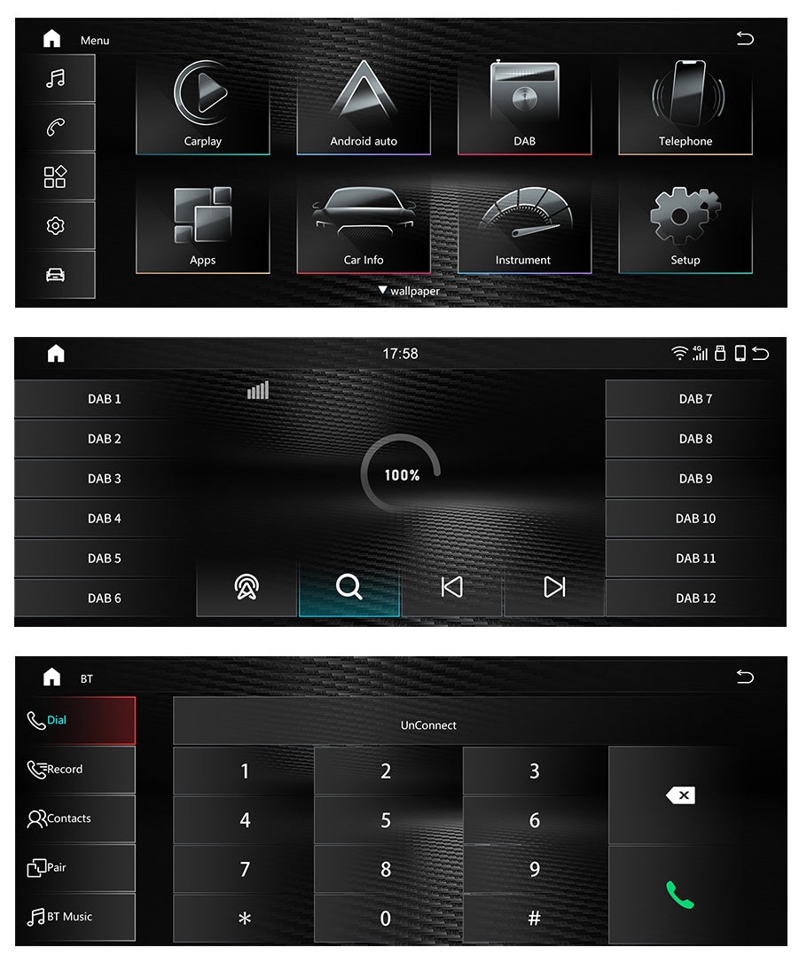 UI Ecran dedicat cu Apple CarPlay și Android Auto Wireless pentru Audi A1 A3 Q3 A4 A5 A6 A7 Q5