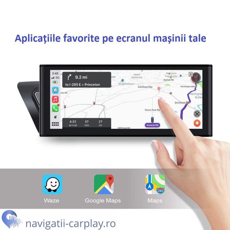 Waze Ecran dedicat cu Apple CarPlay și Android Auto Wireless pentru Audi A1 A3 Q3 A4 A5 A6 A7 Q5