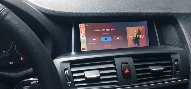 apple music Ecran dedicat cu Apple CarPlay și Android Auto Wireless pentru BMW X3 F25 si X4 F26 cu unitate CIC sau NBT