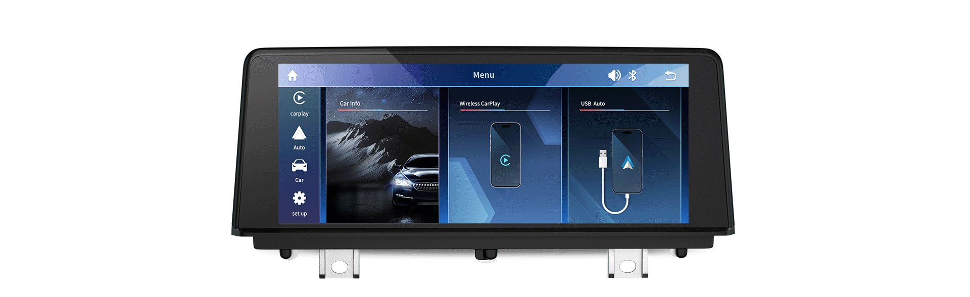 interfata Ecran dedicat cu Apple CarPlay și Android Auto Wireless pentru BMW F20 F21 F22 F23 cu unitate CIC NBT sau EVO