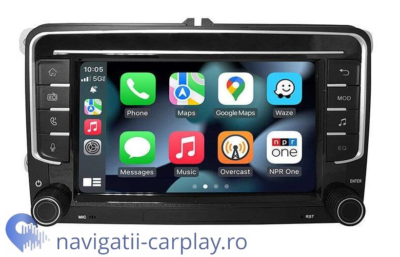 poza Ecran dedicat 7inch cu Apple CarPlay și Android Auto Wireless pentru Volkswagen Skoda Seat