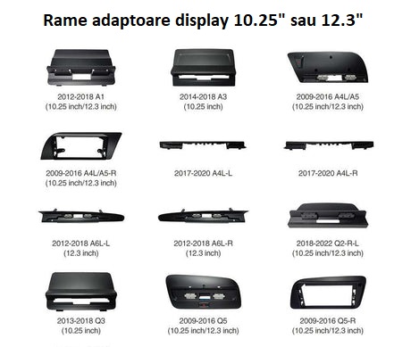 rama adaptoare Ecran dedicat cu Apple CarPlay și Android Auto Wireless pentru Audi A1 A3 Q3 A4 A5 A6 A7 Q5