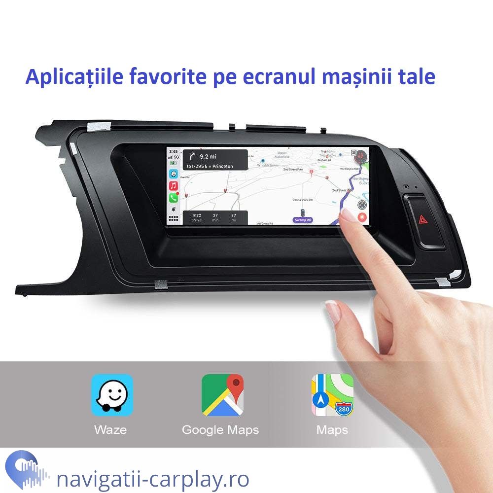waze Ecran dedicat cu Apple CarPlay și Android Auto Wireless pentru Audi A4 A5 Q5